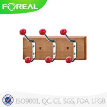 Wooden Clothes Hooks with Colorful Cremic Beads